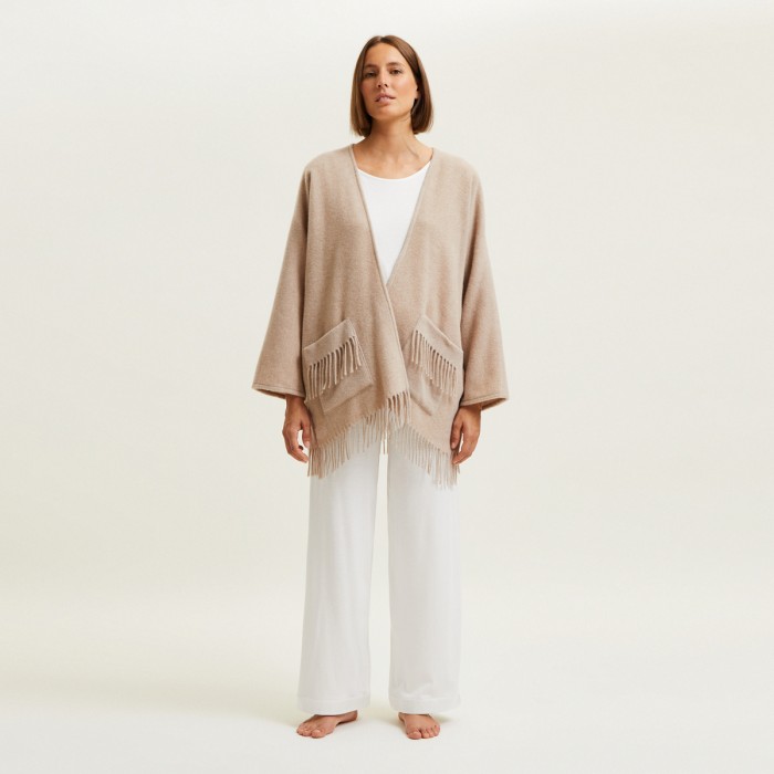 Poncho court  Eponyme Orge chiné