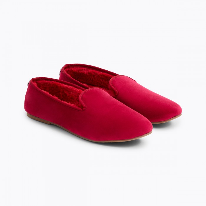 Chaussons Mocassins Rouge